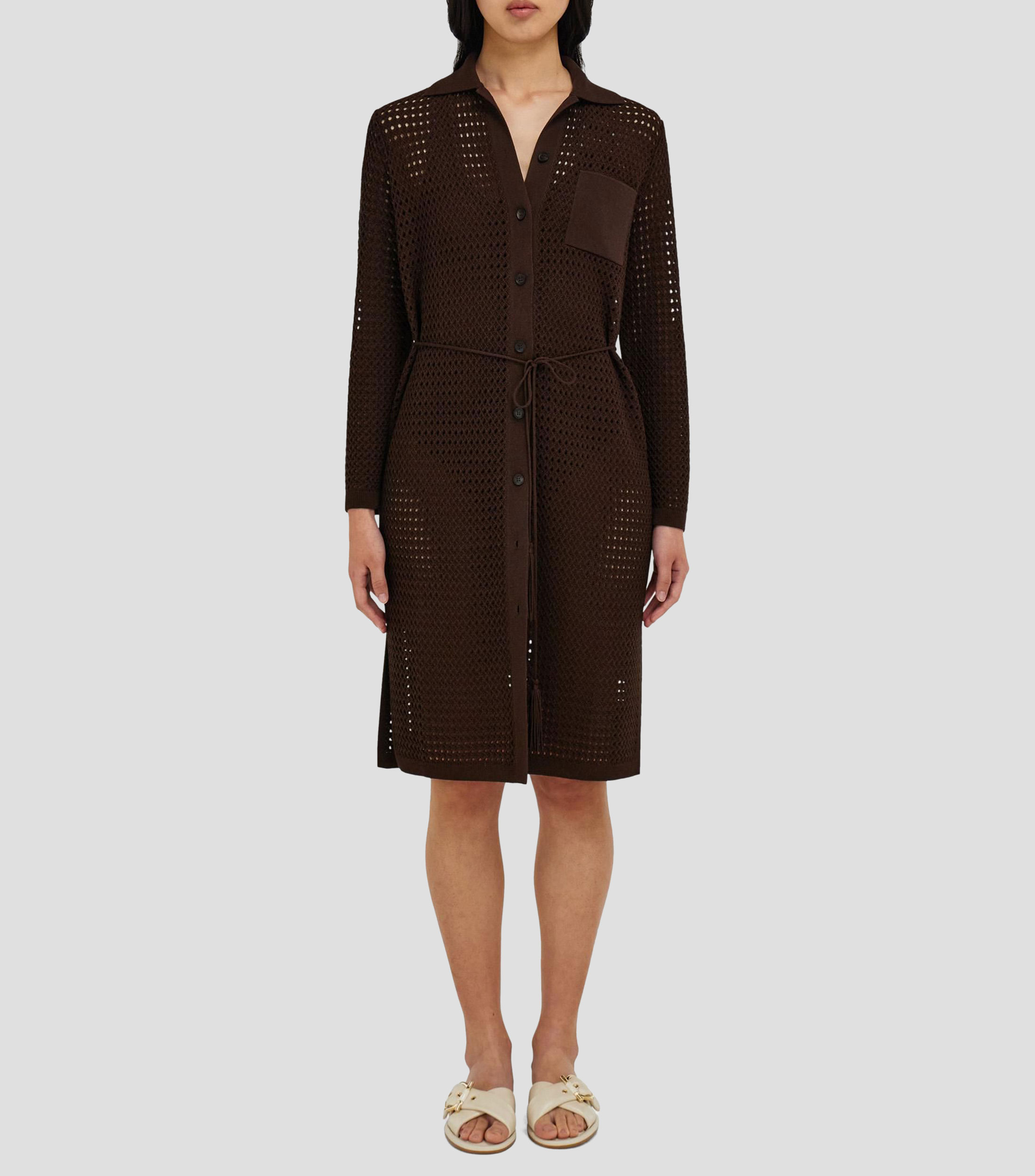 Vestido camisero de punto Mujer